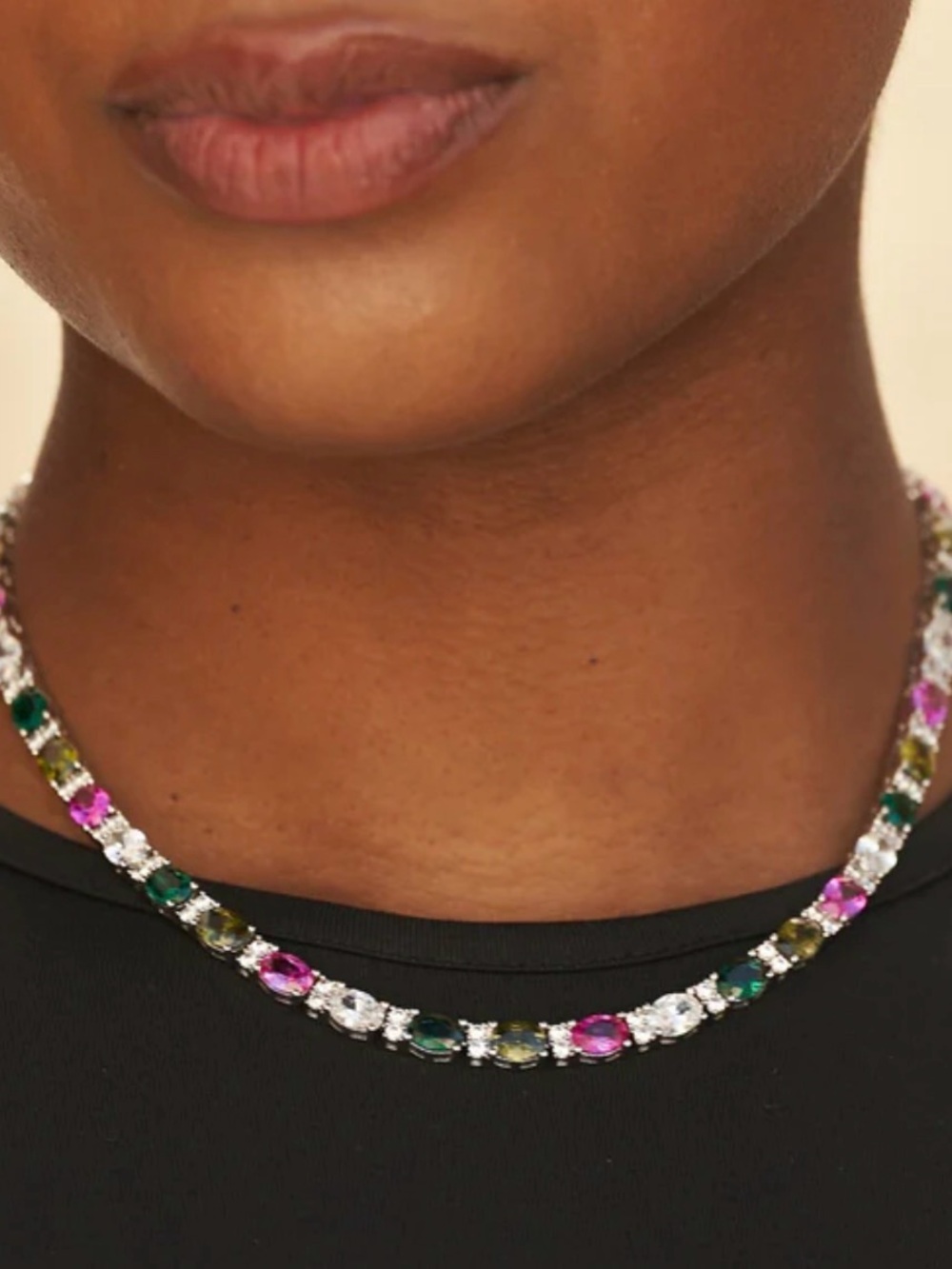 GLD Unisex Multicolor Mixed Oval Cut Tennis Chain- 5mm - 18” Only